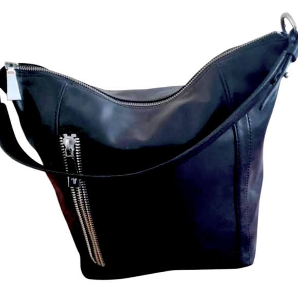 Frye Handbags - Frye Hobo Lena Zip Black Leather